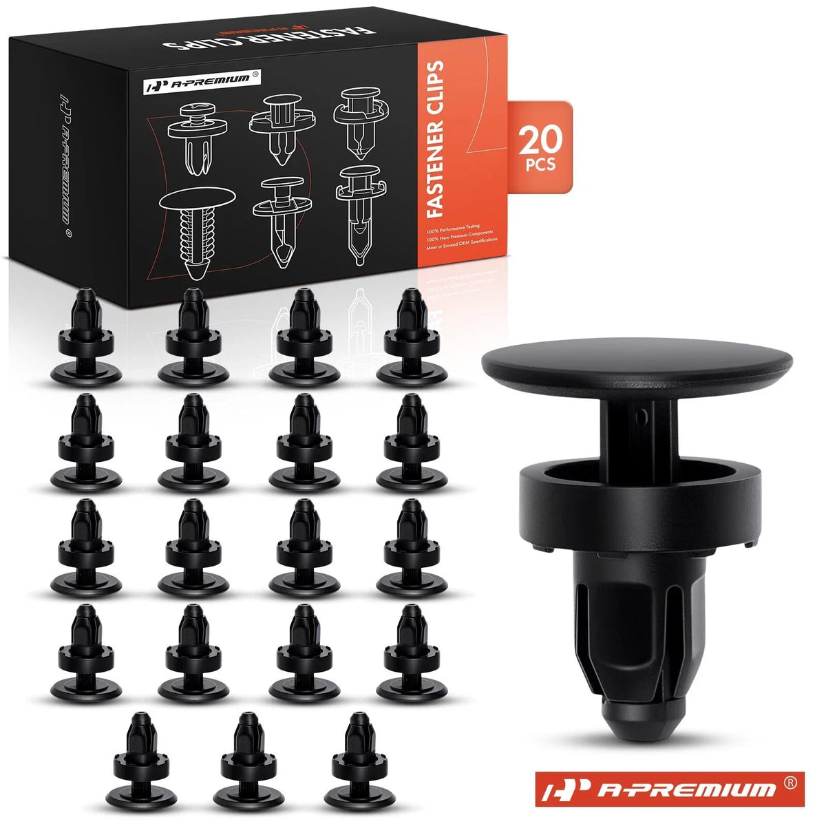 20Pcs 8mm Nylon Cowl Panel Retainer Clip for Honda CR-V (1997–2001)