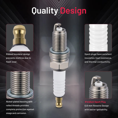 4-Pack Iridium Spark Plugs DCPR8E-4339 for BMW Z4 3.2L 2006-2008