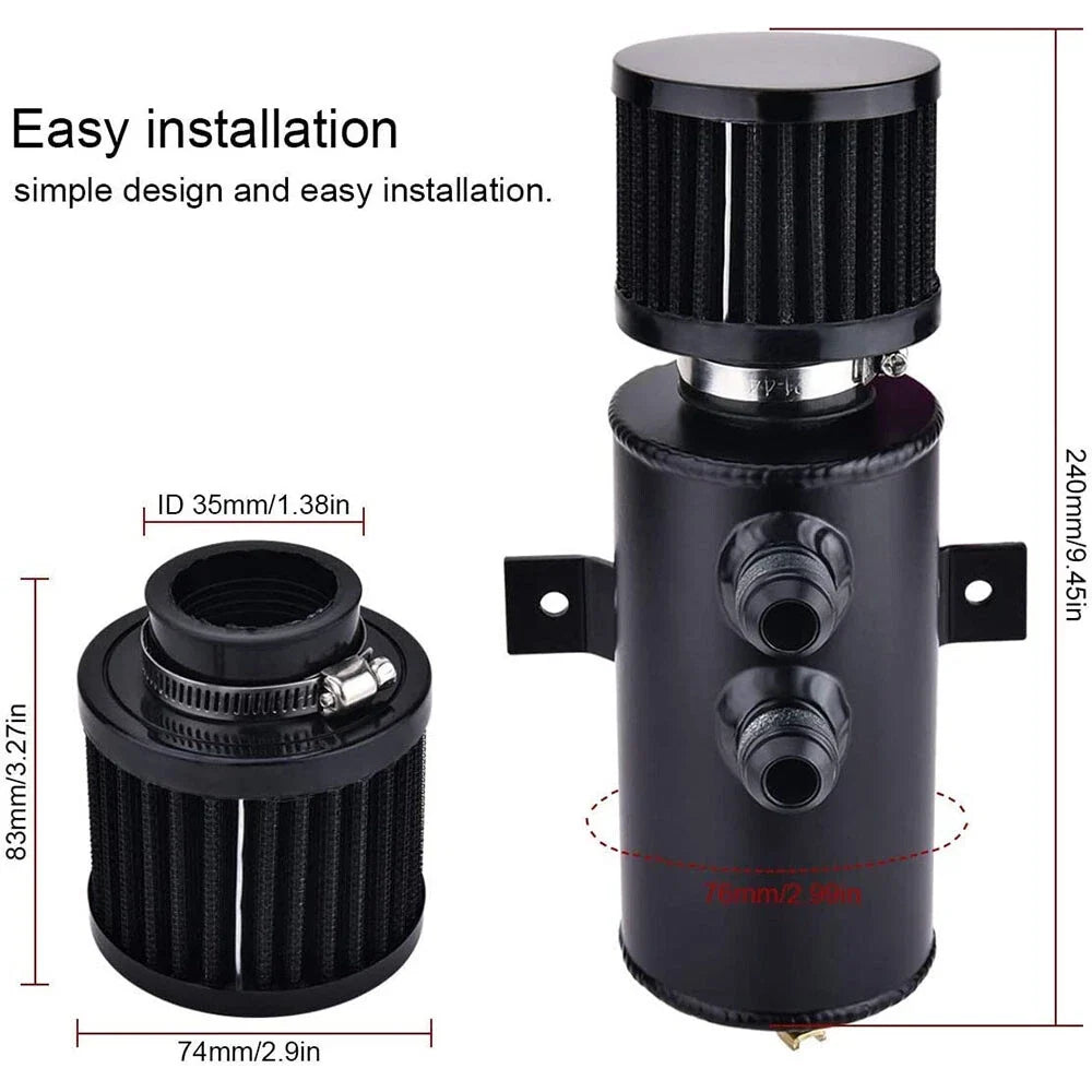 Breather Filter Oil Catch Can Kit for Universal Applications
