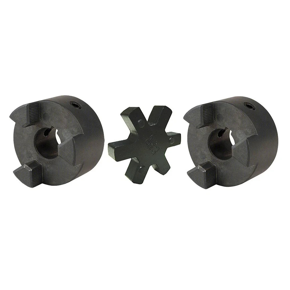 Set of 3 L-Jaw Couplings with Buna-N Rubber Spider for Various Applications