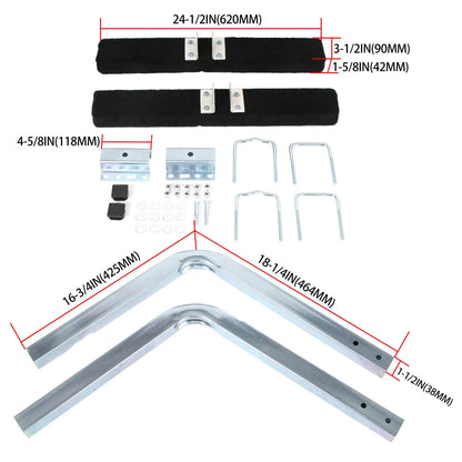 2' Side Guide Bunk Board for Boat Trailer (75 Degree)
