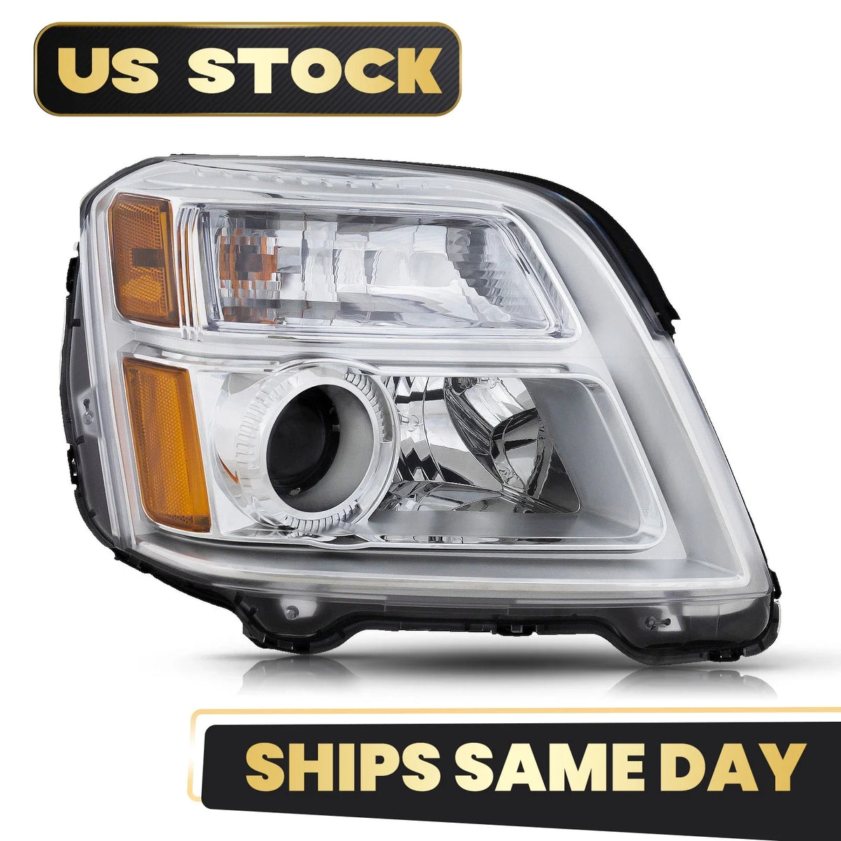 Halogen Headlight Assembly for GMC Terrain (2016–2017) Passenger Side with Bulb