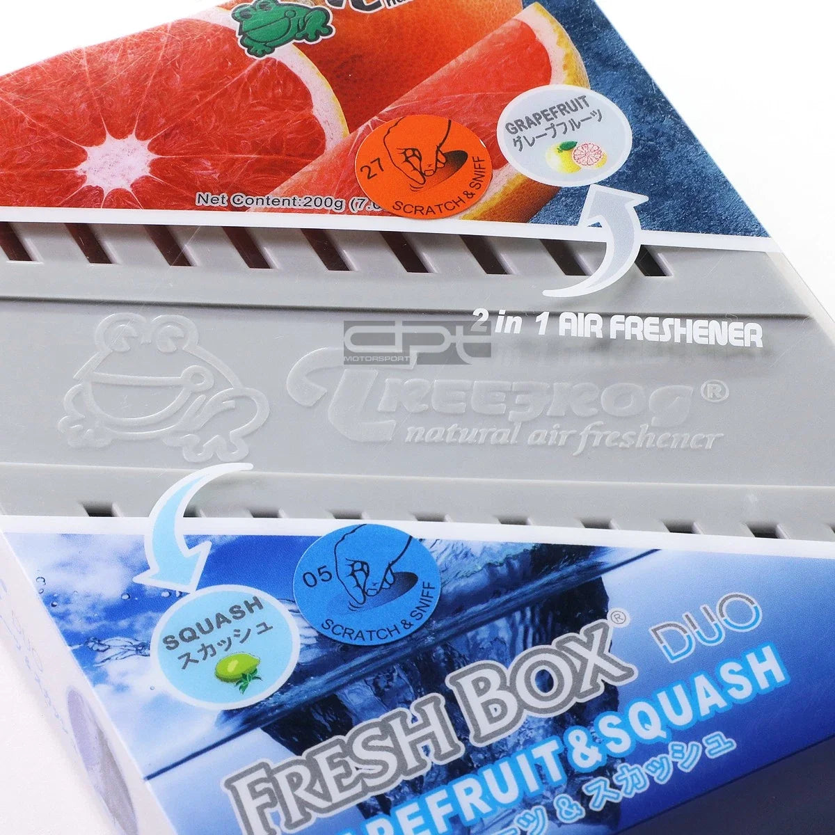 6x TreeFrog 200g Air Freshener for Car (Grapefruit & Squash)