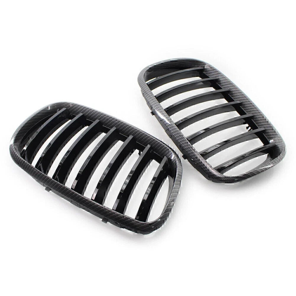 Carbon Style Grille - Gloss Black for X5 X6 E70 E71 (2008-2013)