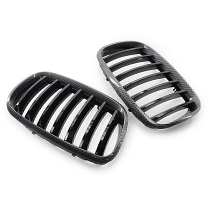 Carbon Style Grille - Gloss Black for X5 X6 E70 E71 (2008-2013)
