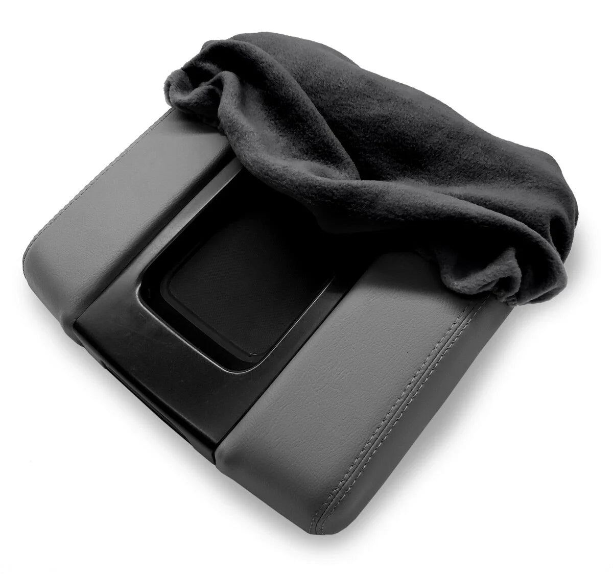Console Lid Armrest Cover for GMC Sierra (2014–2019) Black Fleece