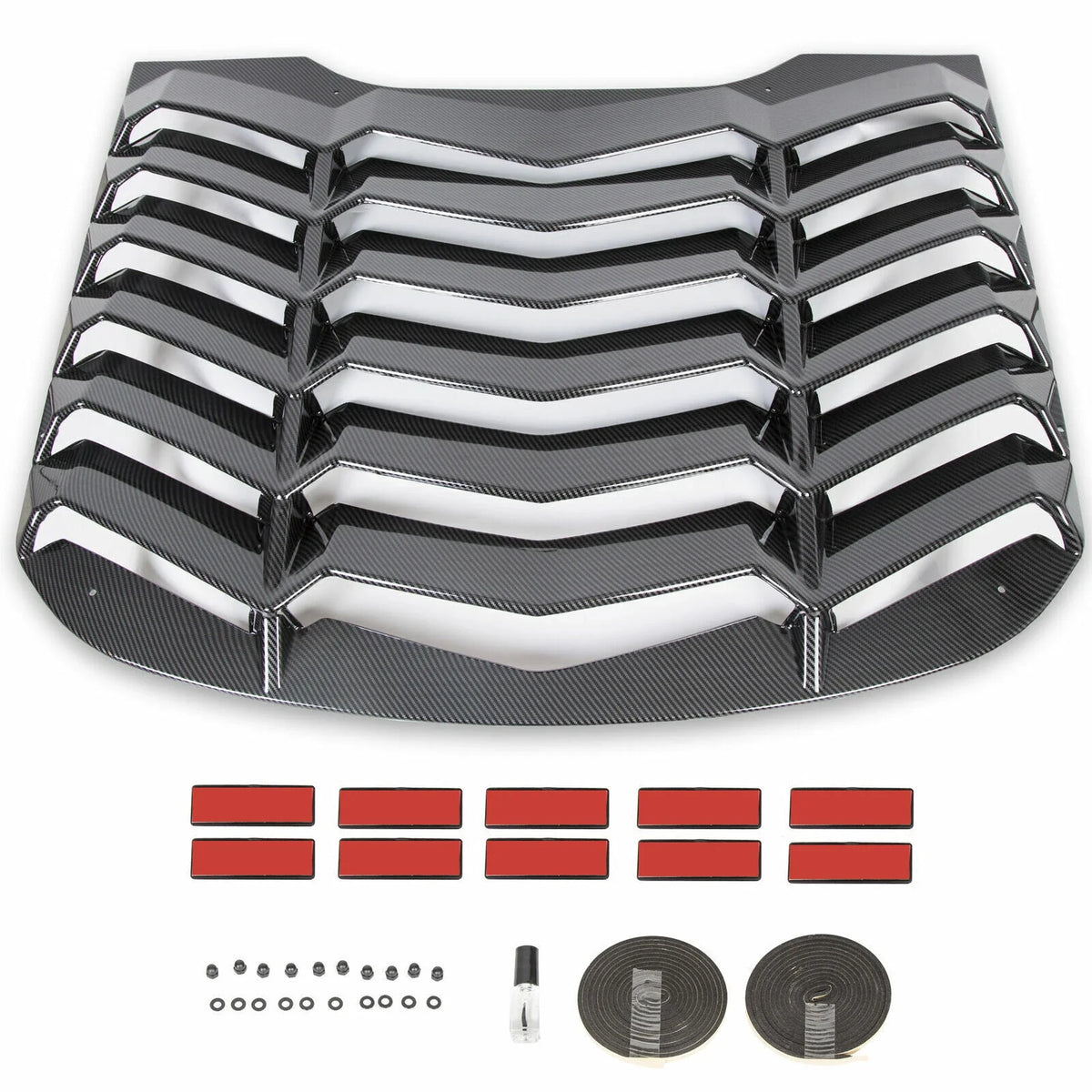 Rear Louver Cover Sun Shade in Carbon Fiber for Ford Mustang 2015–2023