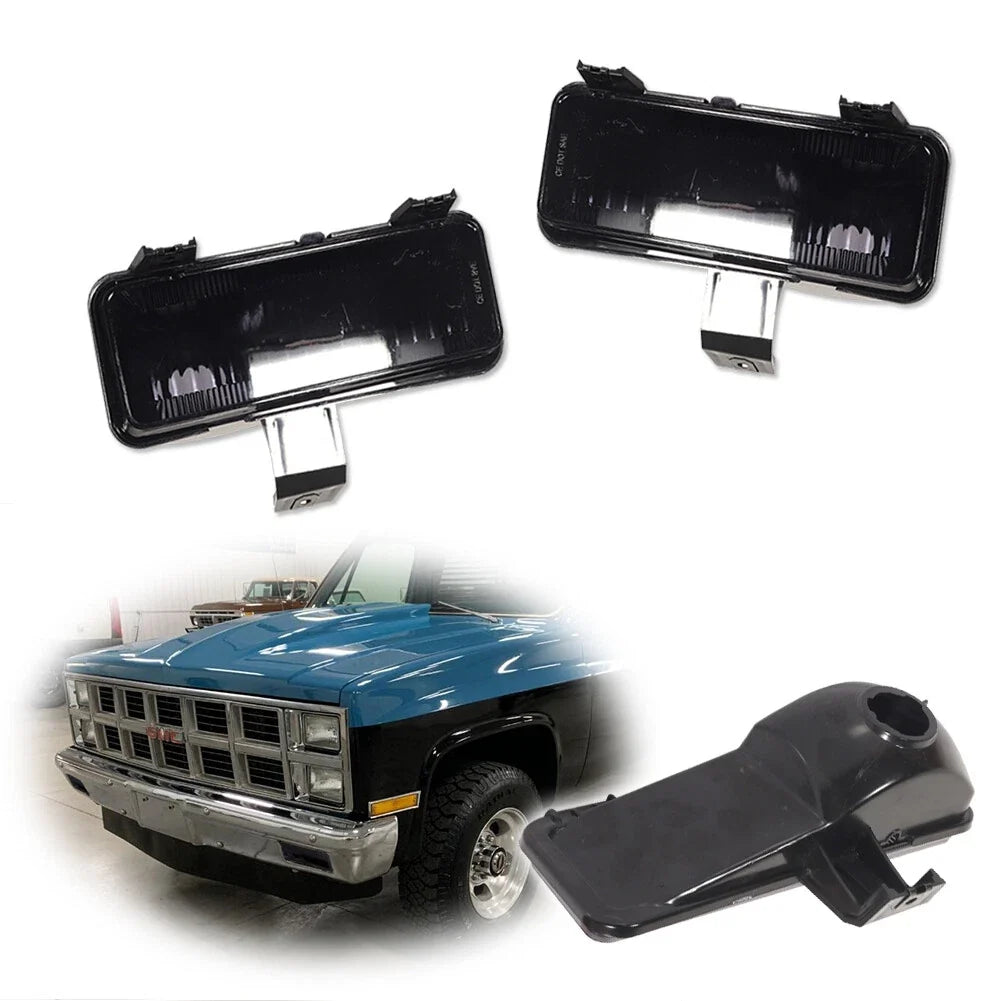Smoked Front Turn Signal Park Lights for Chevy Silverado GMC (1981–1982)