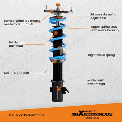 Coilover Struts Adjustable 24 Way for Subaru Outback (2003-2009)