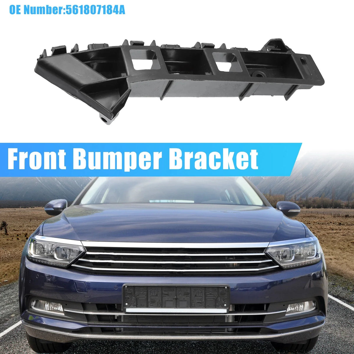 Front Right Side Bumper Cover Bracket No. 561807184A for VW Passat (2012–2015)