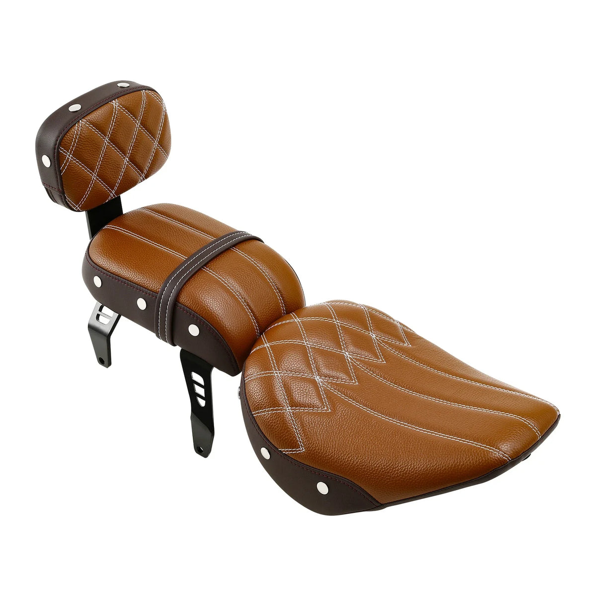 Driver Passenger Seat & Backrest Pad for Indian Scout Bobber (2018–2023)