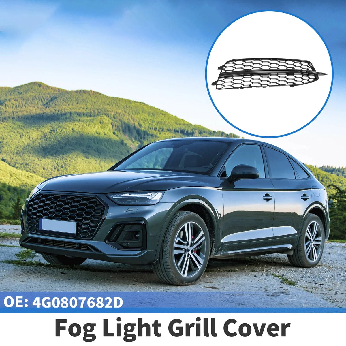 1pc Fog Light Grill for Audi A6 C7 (2011–2014) No. 4G0807682D
