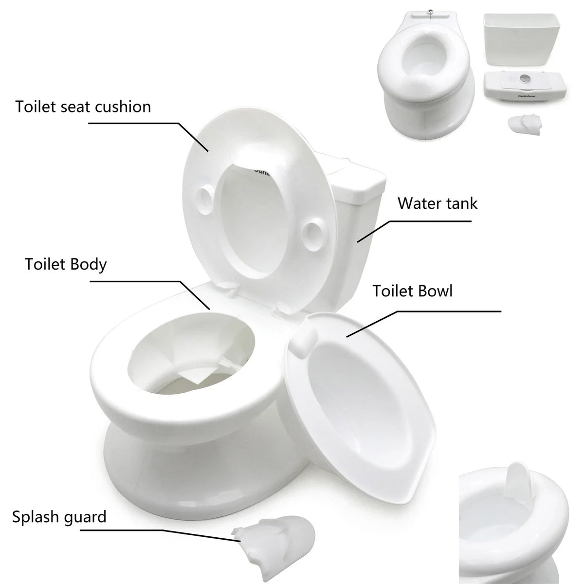 Potty Training Toilet for Toddlers Kids with Flush Sound
