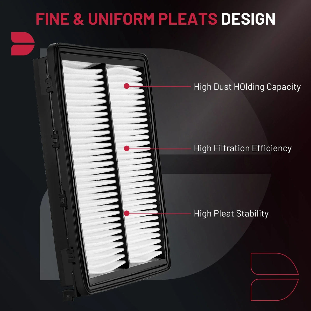 2 Engine Air Filters for Palisade (2020–2025) & Santa Fe (2017–2020)