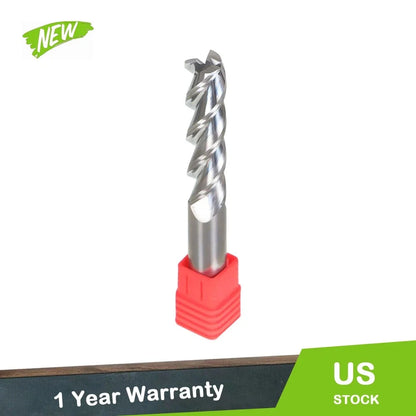 Carbide End Mill 1/2" for Aluminum - 3 Flute, Long Length