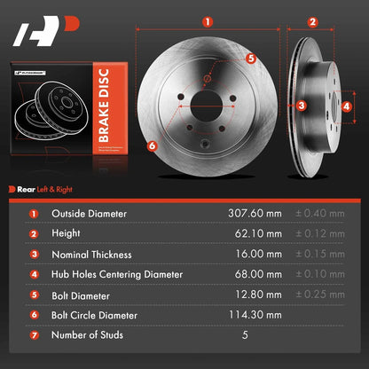 Disc Brake Rotors for Nissan Murano 2003-2023