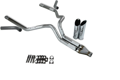 Dual Exhaust Kit 3" with Slash Tips for Chevy GMC 1500 2015-2018