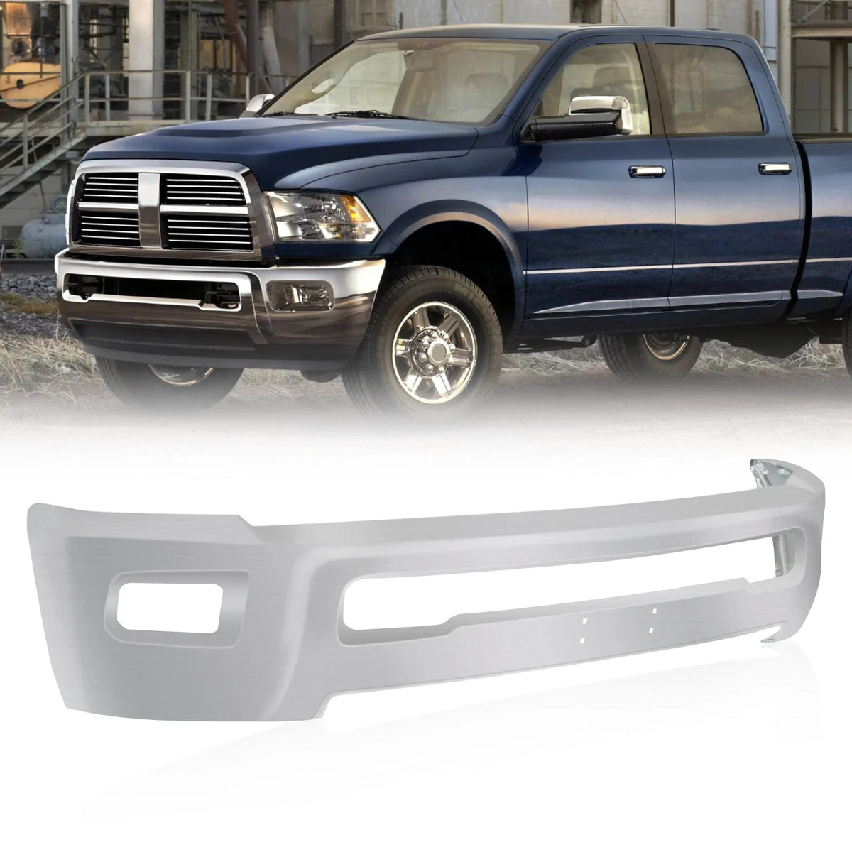 Chrome Steel Front Bumper for Dodge Ram 2500 3500 (2011–2018)
