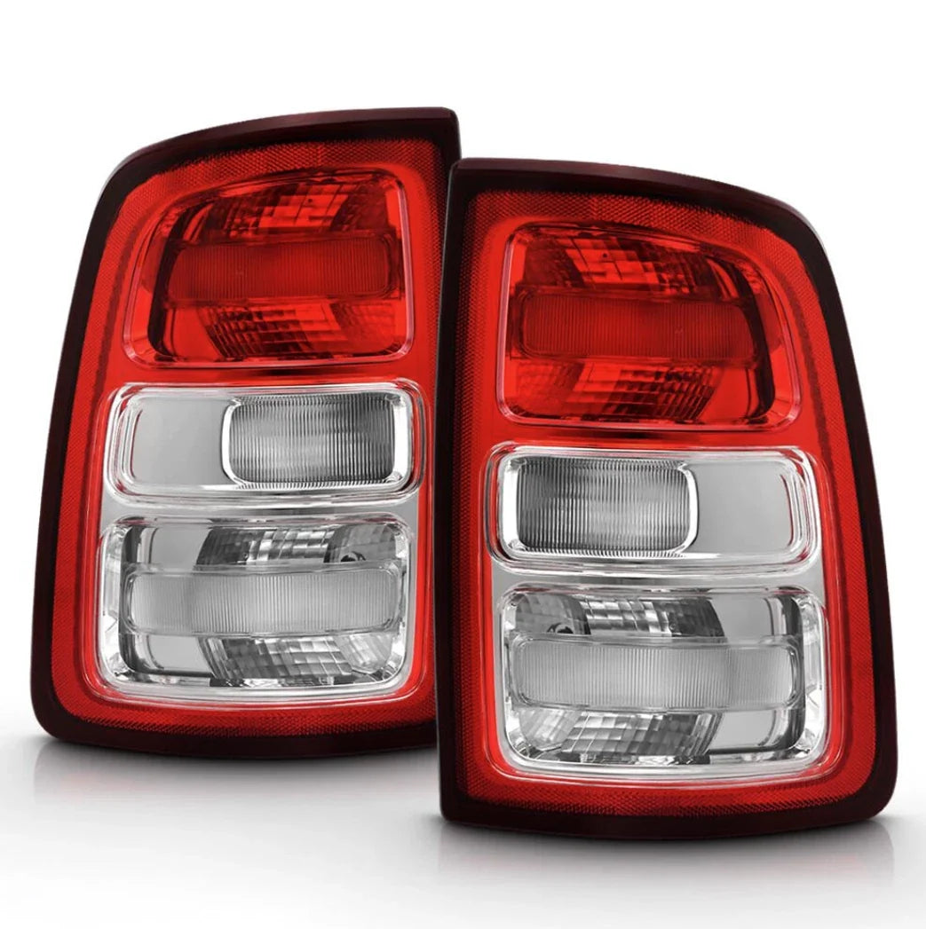 Pair Halogen Tail Lights for RAM 2500 3500 (2019–2024) Chrome Bezel