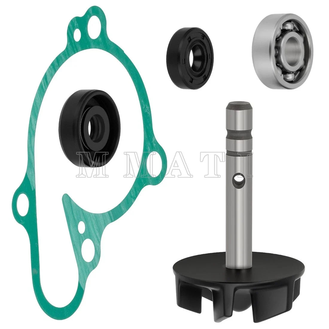 Water Pump Rebuild Kit for Yamaha YZ125 (2005–2024) - Impeller, Shaft, Bearing, Seal
