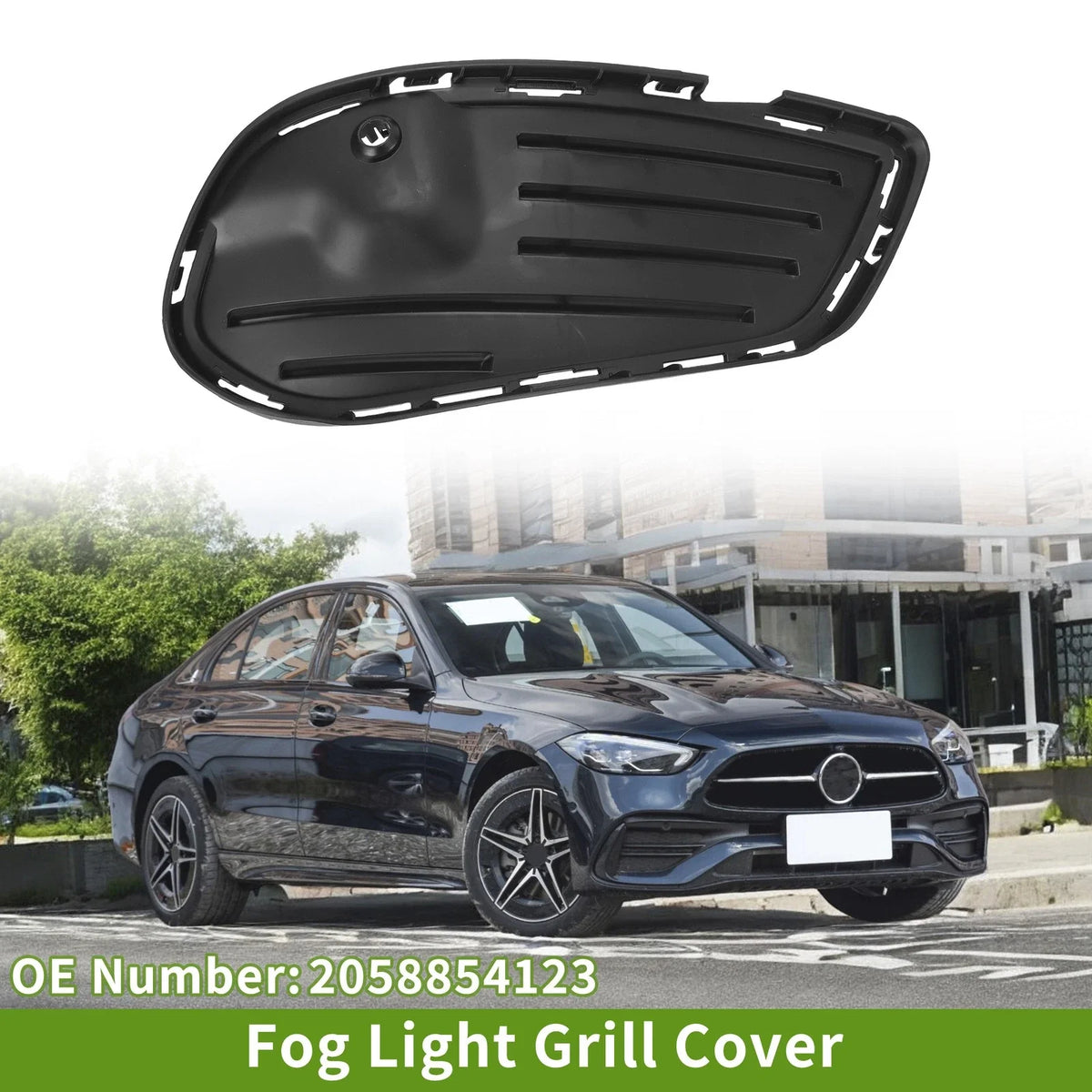 1pc Fog Light Grill for Mercedes-Benz C300 (2017–2018) No. 2058854123