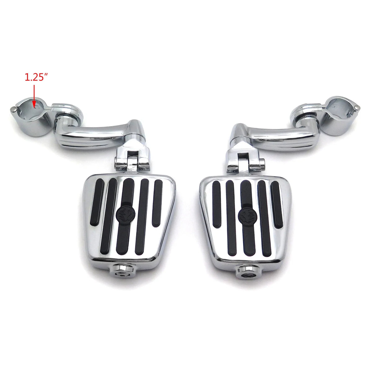 Furious Flame Arched Foot Pegs 1.25" 32mm for Honda Shadow, Harley Road King