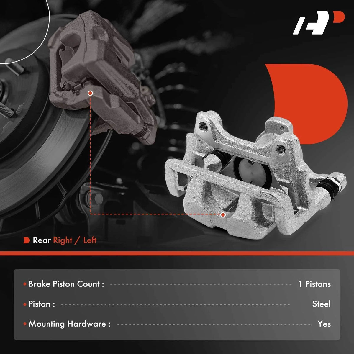 Rear Right Disc Brake Caliper for Honda CR-V (2017 to 2022)