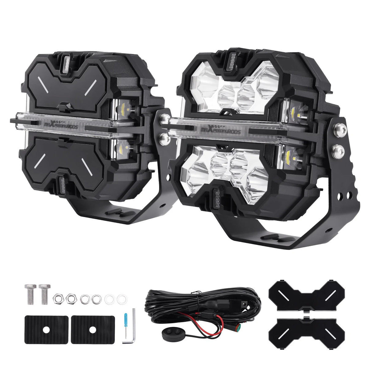 252W 7 Inch Square LED Offroad Lights for All Universal Vehicles