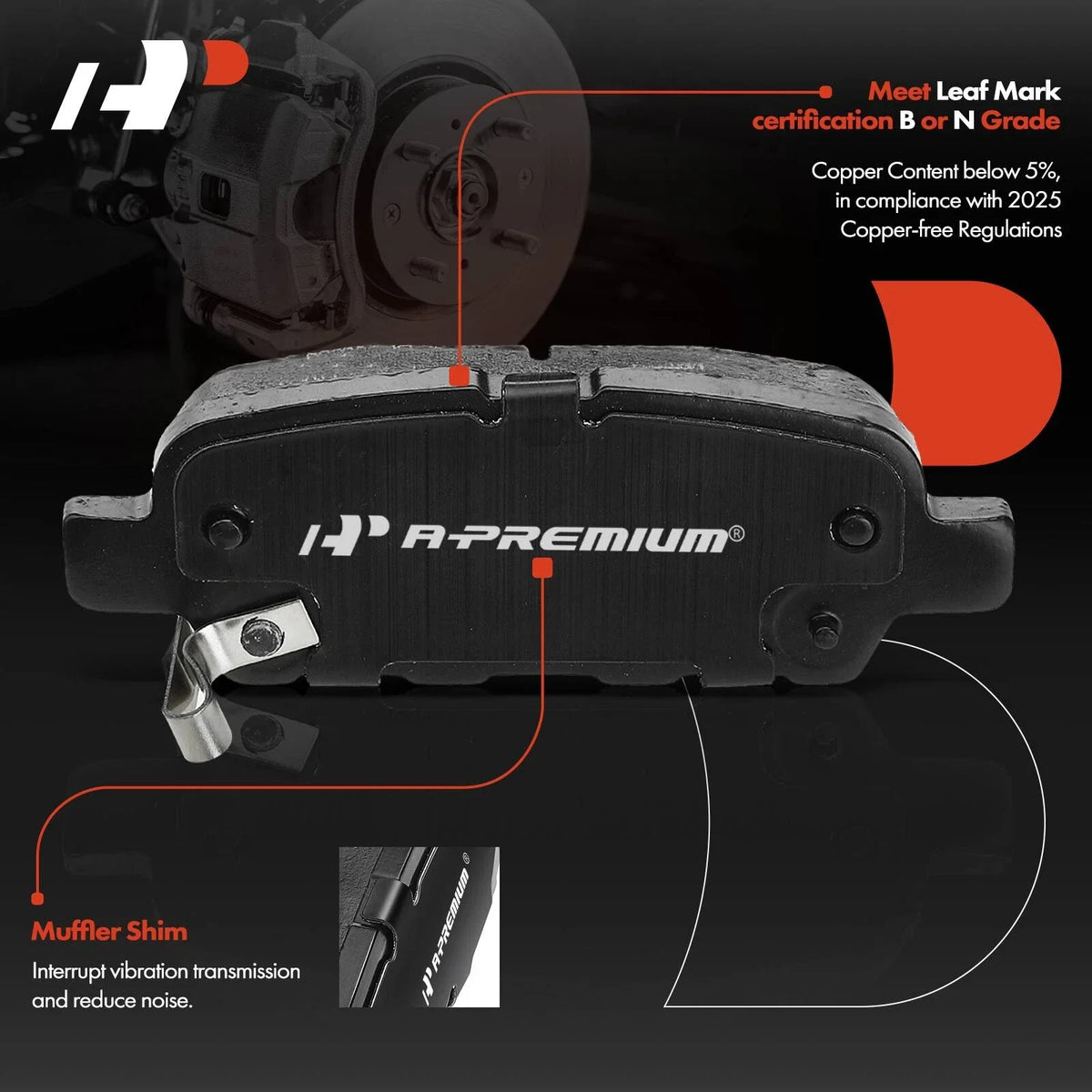 Set of 8 Rear Brake Pads and Drilled Rotors for Murano/Pathfinder