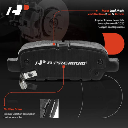 Set of 8 Rear Brake Pads and Drilled Rotors for Murano/Pathfinder