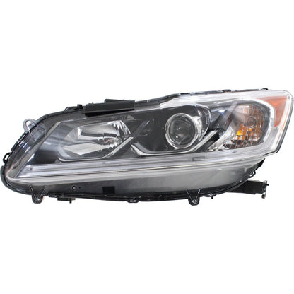 Set of 2 Halogen Headlights for Honda Accord (2016–2017) LX Sedan with Bulbs
