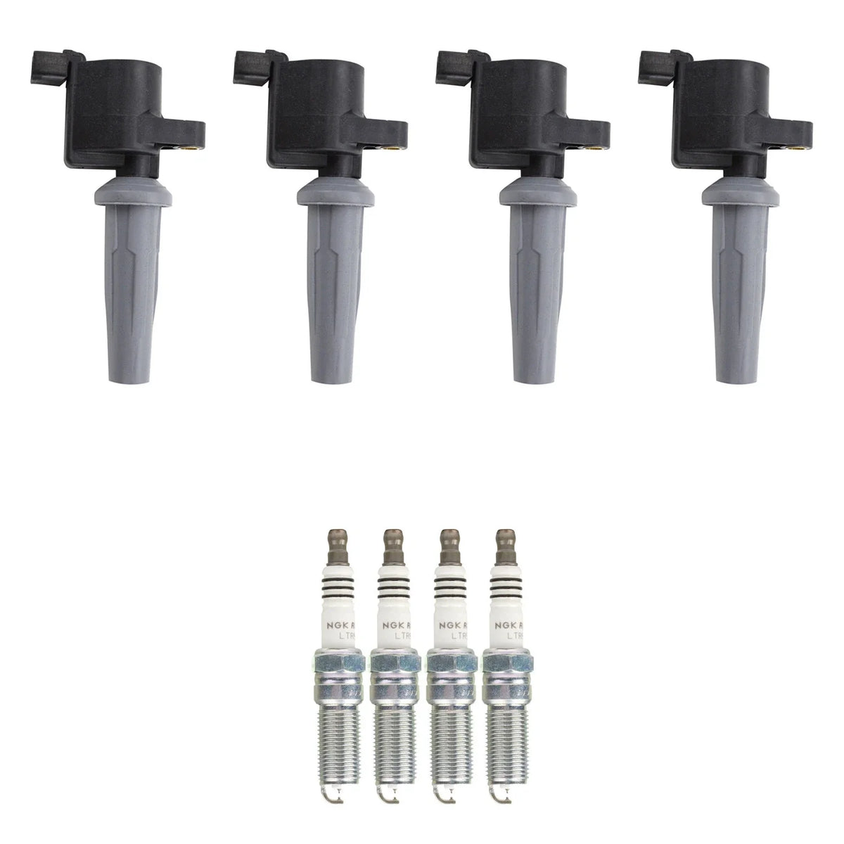 Set of 4 Ignition Coils & NGK Spark Plugs for Mariner Milan MKZ