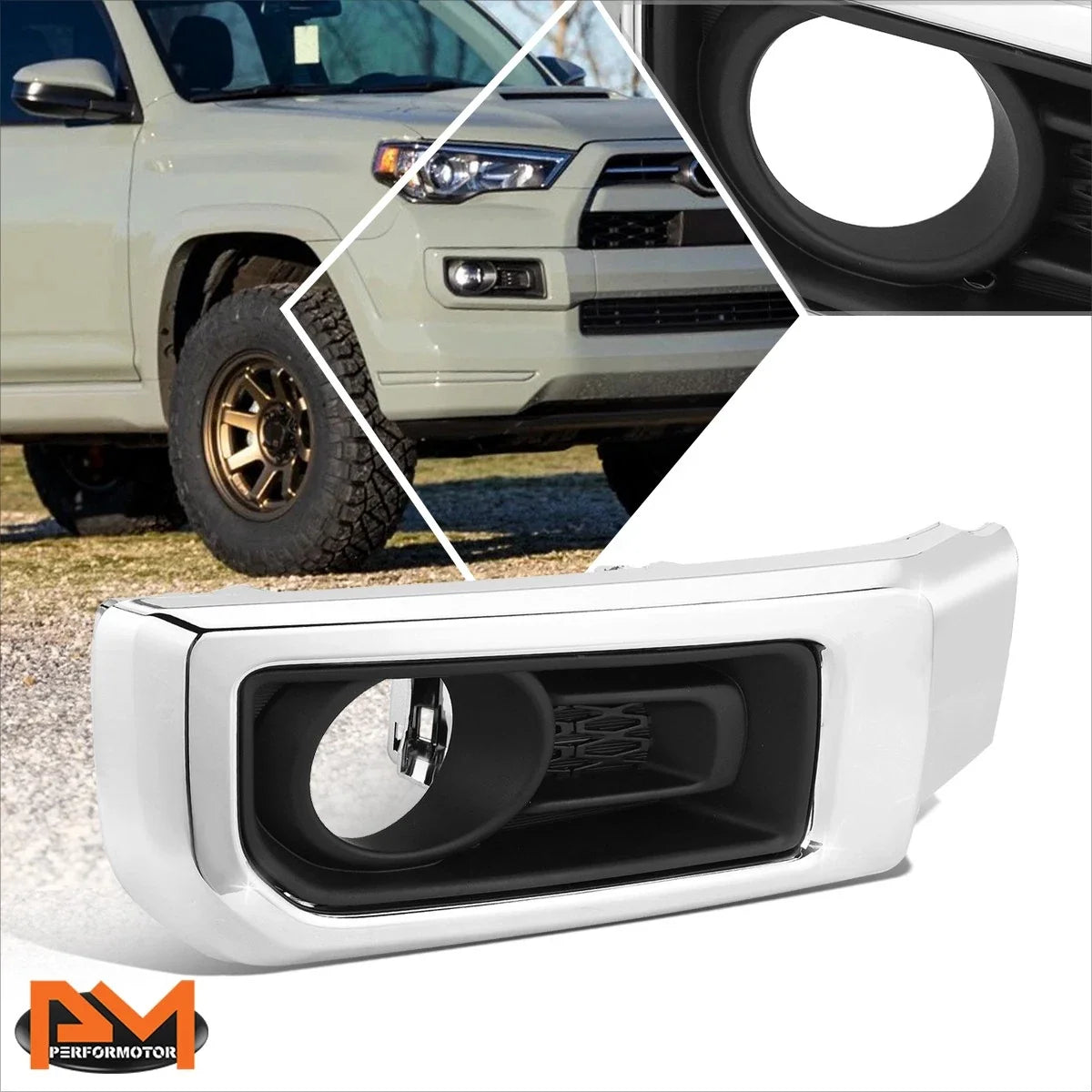 Right Fog Light Bezel in Black for 4Runner (2014–2023)