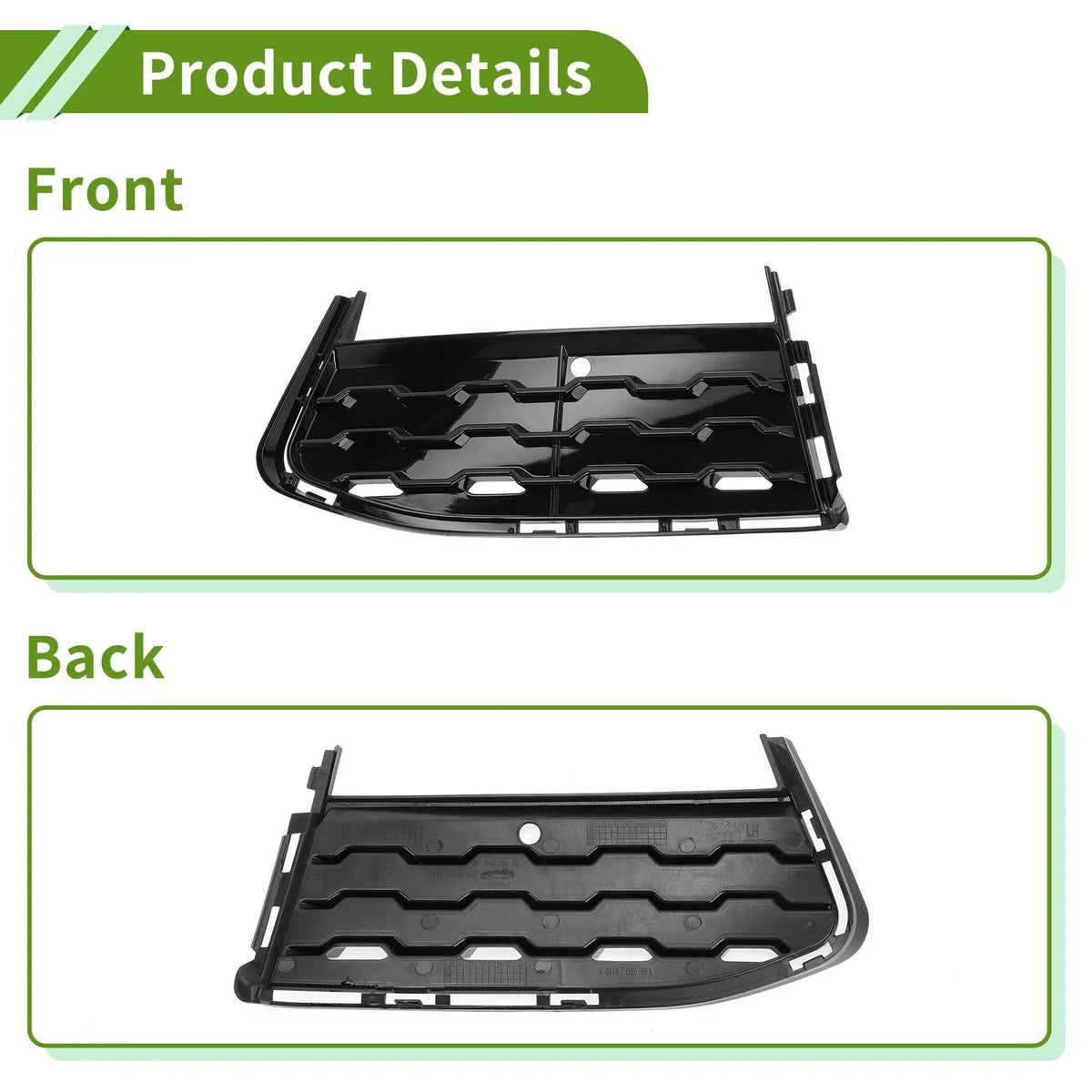Fog Light Grill Front Left for BMW 7 Series 2015-2020 - Black