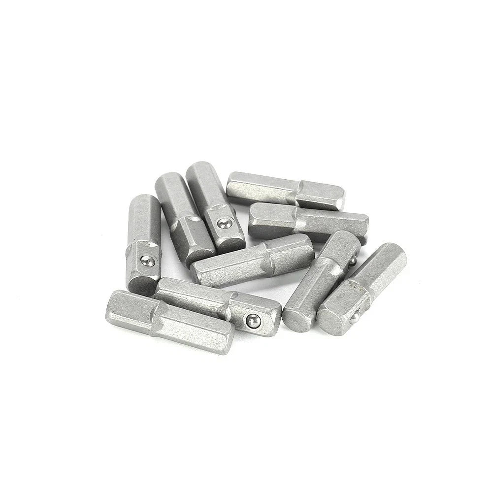 Socket Adapter Converter 25mm 1/4" Hex to 1/4" Square Drive