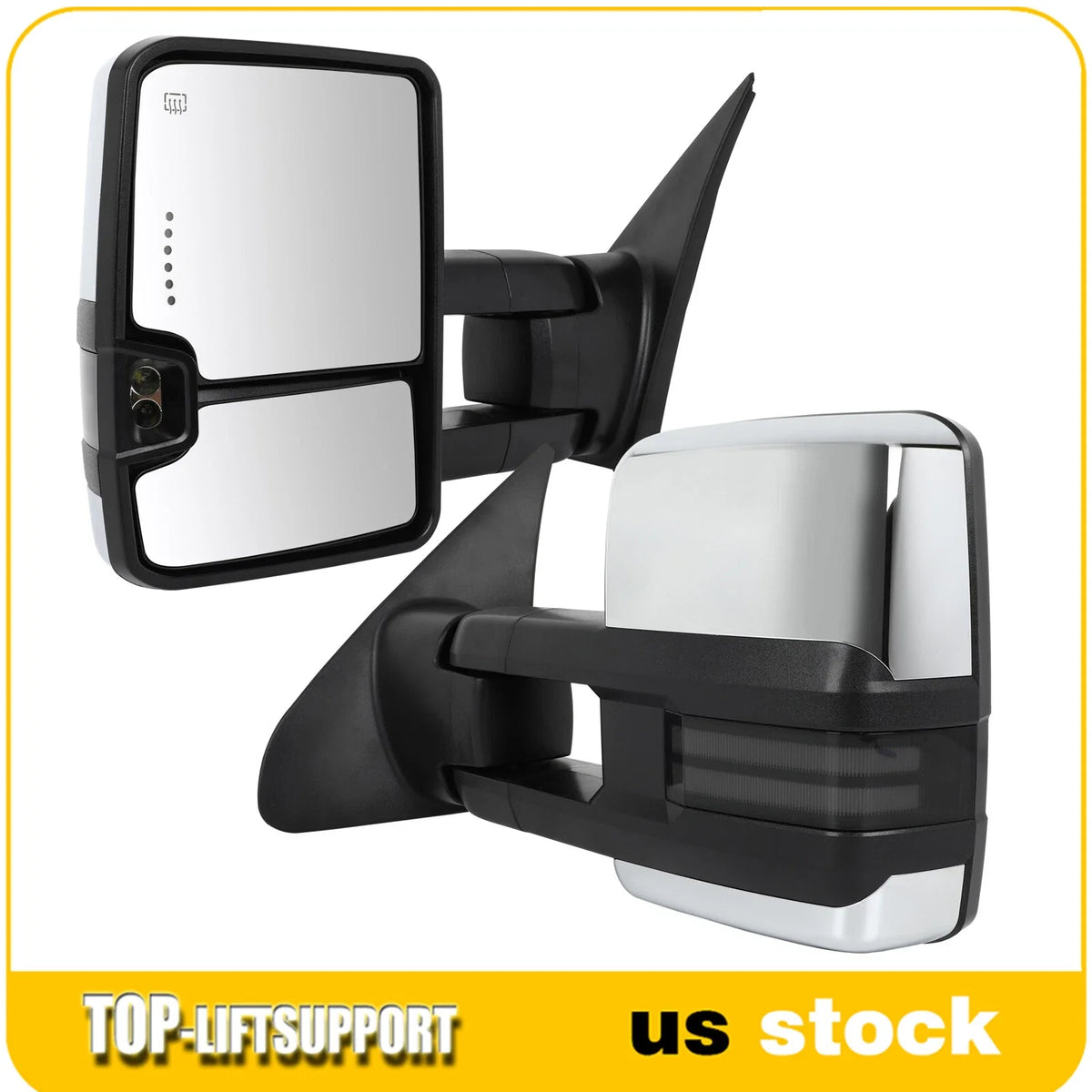 Chrome Power Heated Tow Mirror for Toyota Tundra (2007–2017)