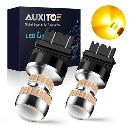 4X AUXITO 3157 4157 3757 Amber Yellow LED Turn Signal Light Bulbs