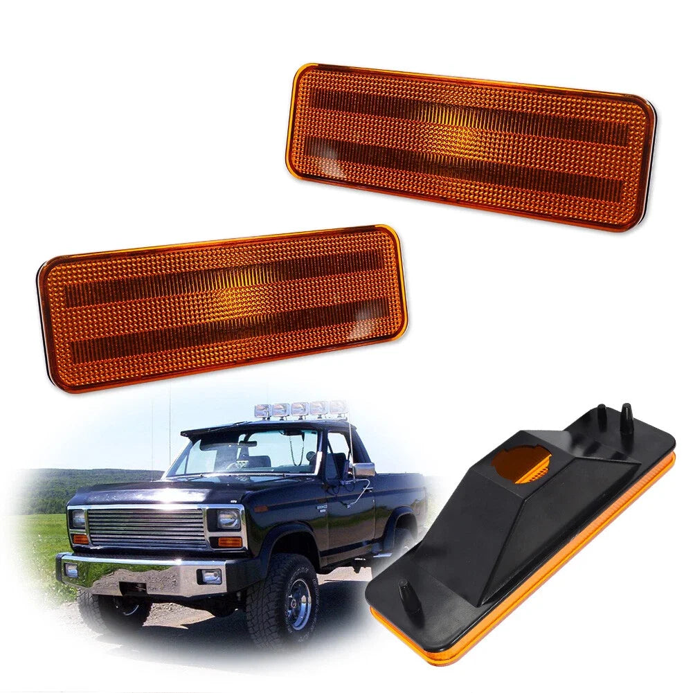 Parking Light Lens Set of 2 for Ford F150 F250 F350 Bronco