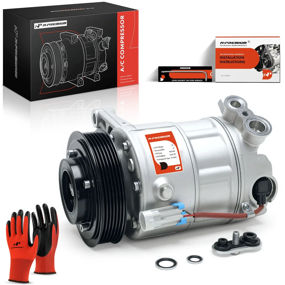 A/C Compressor with Clutch for Buick LaCrosse Cadillac SRX (2010–2011)