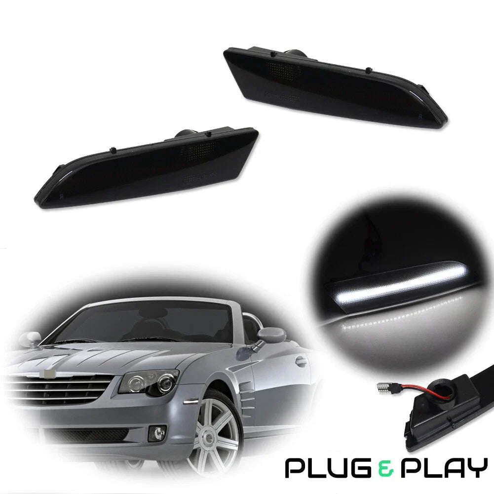 Smoked Lens LED Side Marker Lights for Chrysler Crossfire (2004–2008)