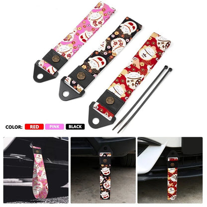 Sports Racing Tow Strap for Universal Front and Rear Bumper Hook