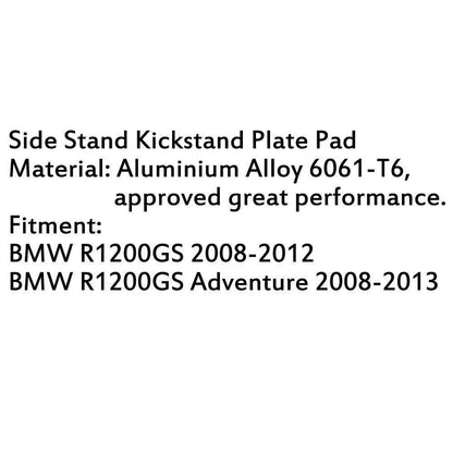 Kickstand Pad for BMW R1200GS (2008-2014) - Silver Finish