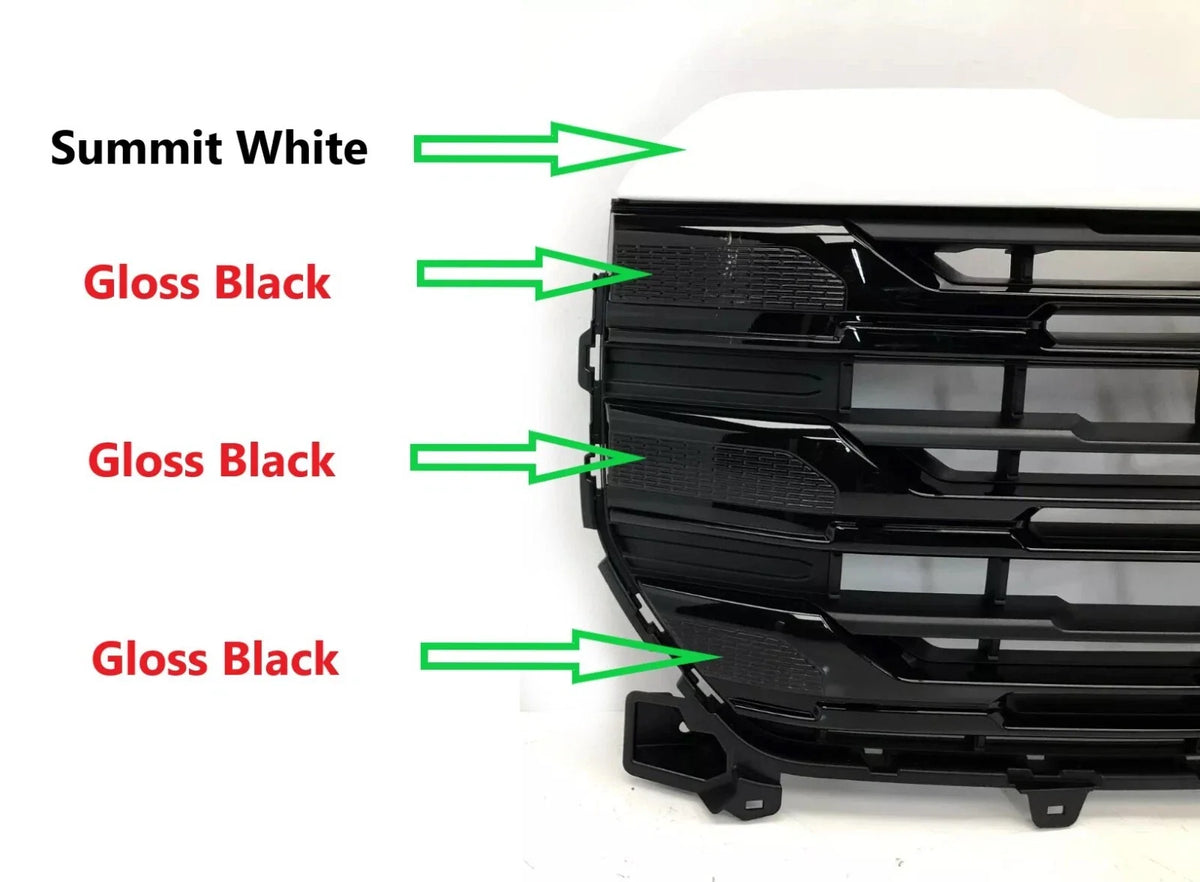 2022-2024 GMC Sierra 1500 Front Upper Grille, Summit White