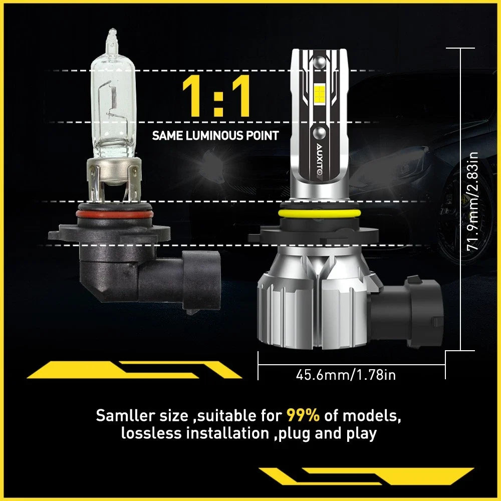 2X 9005 LED Headlight Bulbs for 6000K