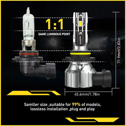 2X 9005 LED Headlight Bulbs for 6000K