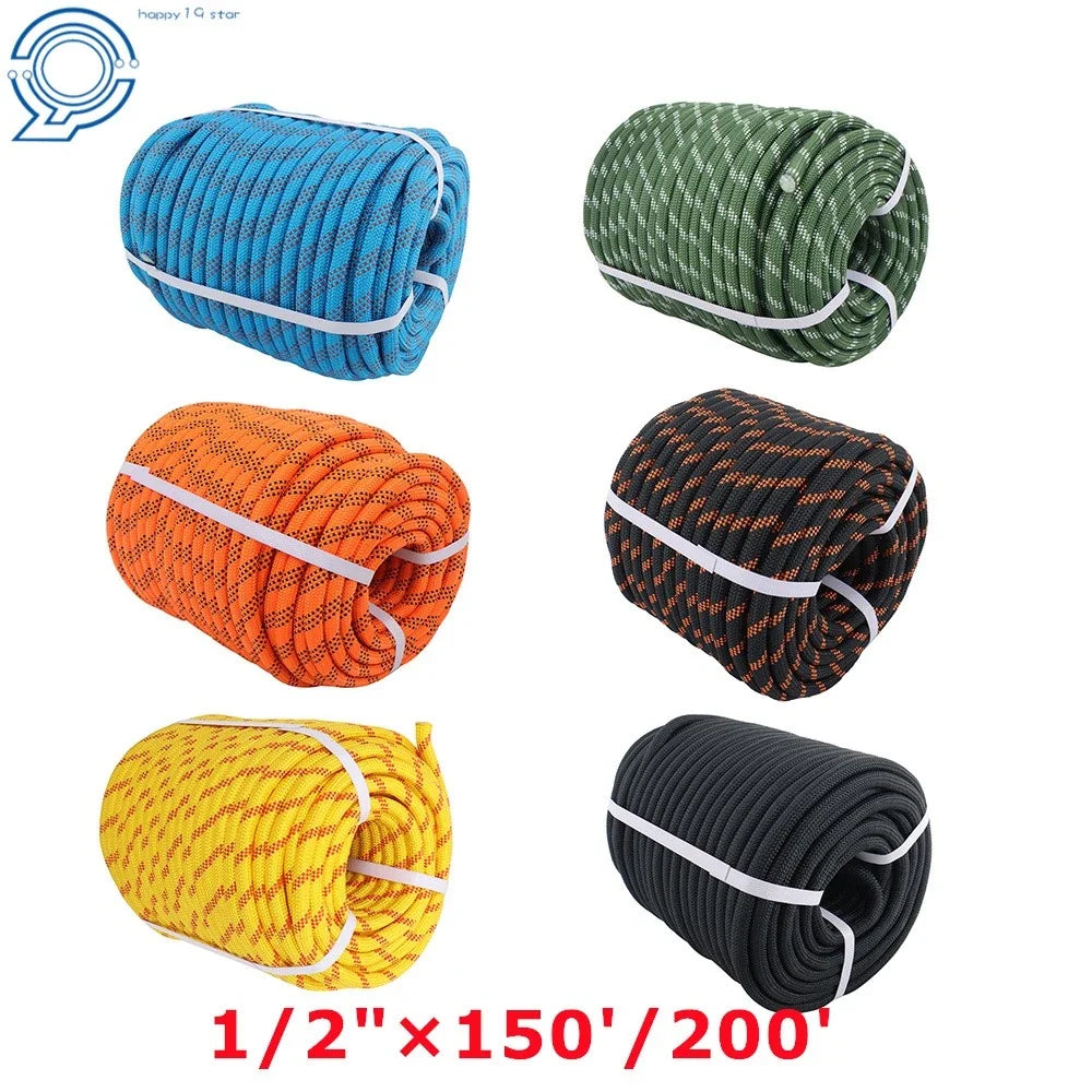 1/2" Polyester Braided Arborist Rope 150' (Rigging, 6500 Lbs)