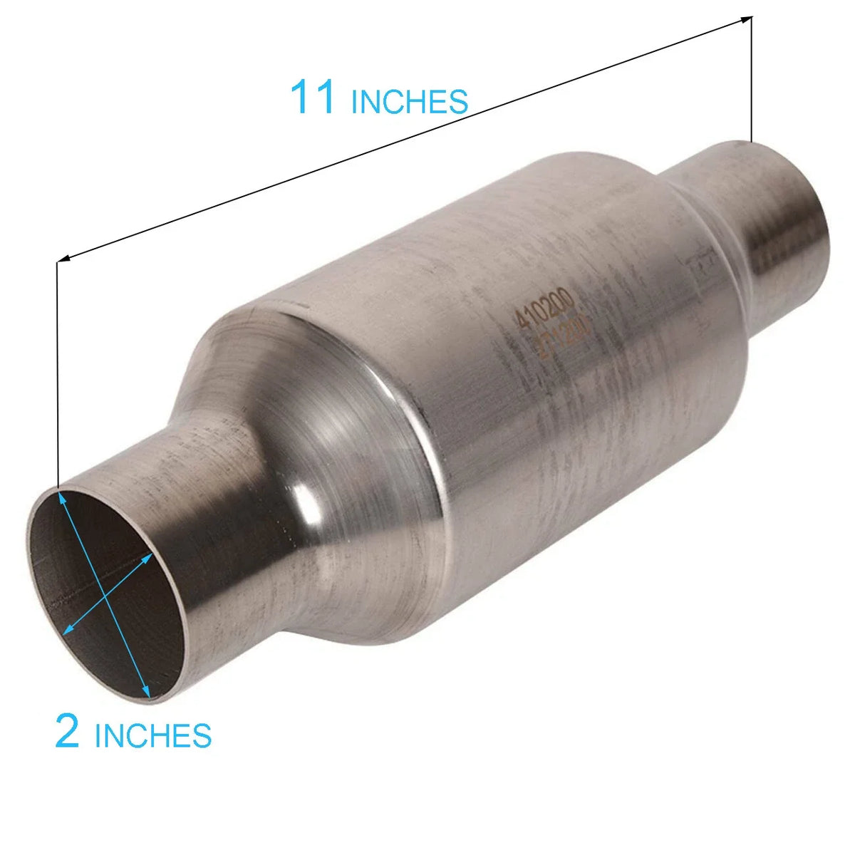 2" Stainless Steel High Flow Catalytic Converter for Universal Fit