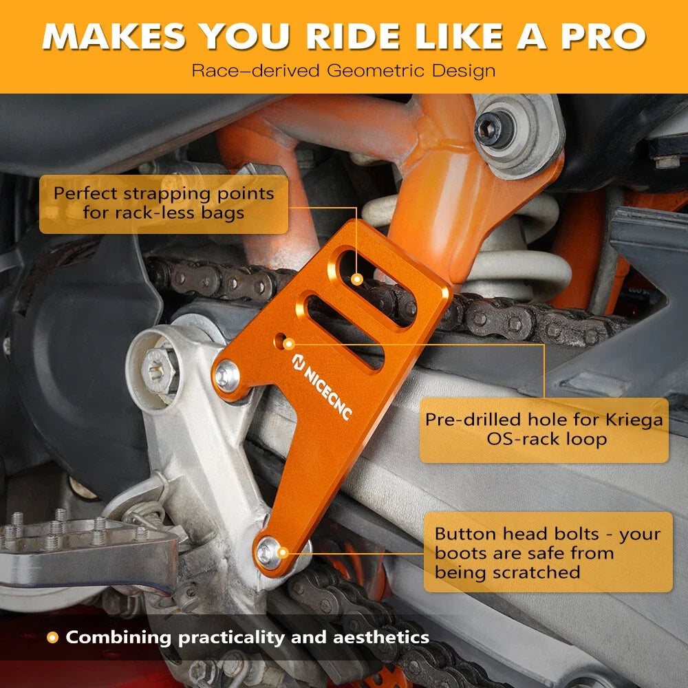 Pair Heel Guards Cover Protector Bracket for KTM 690 Enduro (2013–2023)
