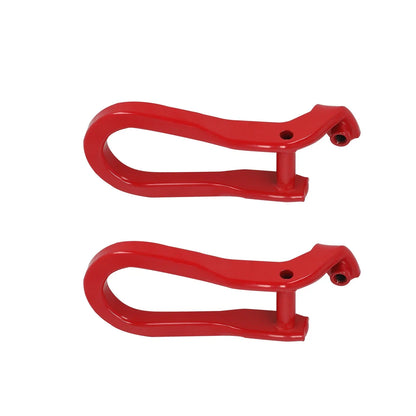 Set of 2 Red Front Tow Hooks for GMC Sierra Silverado 2500HD 3500HD 2015-2019