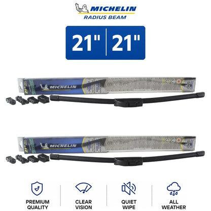 2-Piece Set of Radius Beam Wiper Blades for Dodge (2001–2010)